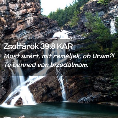 Picture 02 - Zsoltárok 39:8 KAR - Most azért, mit reméljek, oh Uram?! Te benned - Bible Verse Picture