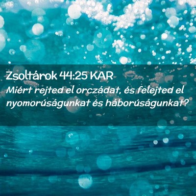 Picture 02 - Zsoltárok 44:25 KAR - Miért rejted el orczádat, és felejted el - Bible Verse Picture