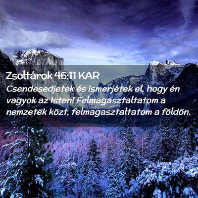 Picture 02 - Zsoltárok 46:11 KAR - Csendesedjetek és ismerjétek el, hogy én - Bible Verse Picture