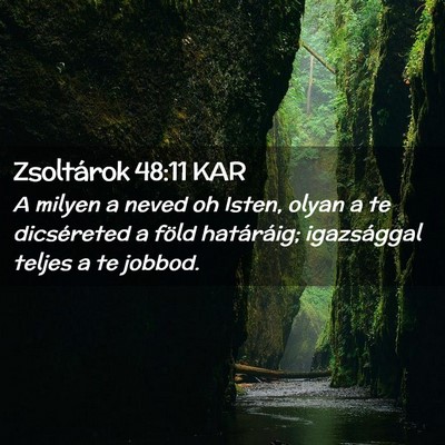 Picture 02 - Zsoltárok 48:11 KAR - A milyen a neved oh Isten, olyan a te dicséreted - Bible Verse Picture