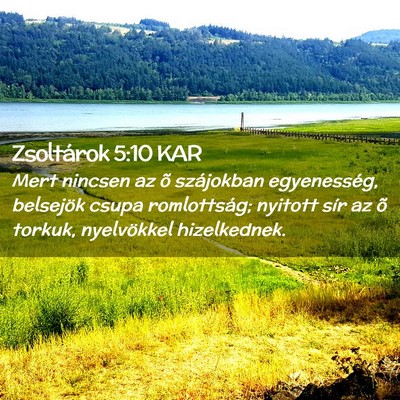Picture 02 - Zsoltárok 5:10 KAR - Mert nincsen az õ szájokban egyenesség, - Bible Verse Picture