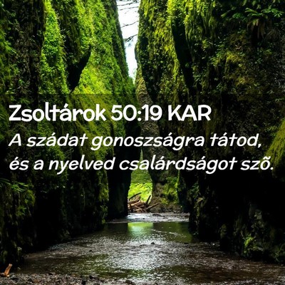 Picture 02 - Zsoltárok 50:19 KAR - A szádat gonoszságra tátod, és a nyelved - Bible Verse Picture