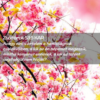 Picture 02 - Zsoltárok 53:5 KAR - Avagy nincs értelem a hamisságnak - Bible Verse Picture