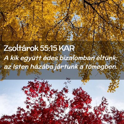 Picture 02 - Zsoltárok 55:15 KAR - A kik együtt édes bizalomban éltünk; az Isten - Bible Verse Picture
