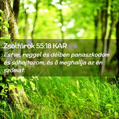 Picture 02 - Zsoltárok 55:18 KAR - Estve, reggel és délben panaszkodom és - Bible Verse Picture
