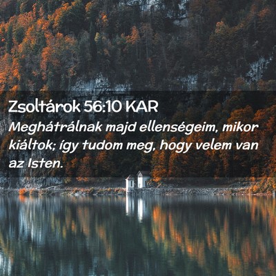Picture 02 - Zsoltárok 56:10 KAR - Meghátrálnak majd ellenségeim, mikor kiáltok; - Bible Verse Picture