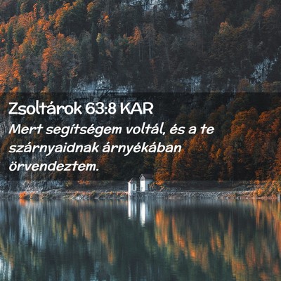 Picture 02 - Zsoltárok 63:8 KAR - Mert segítségem voltál, és a te szárnyaidnak - Bible Verse Picture