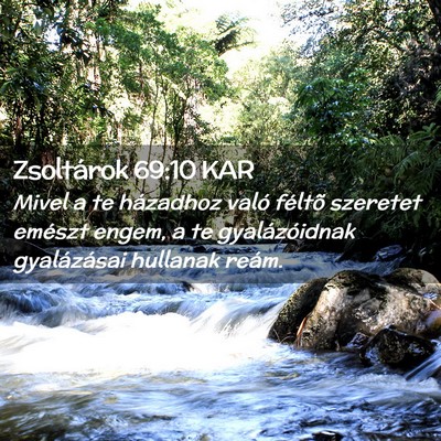 Picture 02 - Zsoltárok 69:10 KAR - Mivel a te házadhoz való féltõ szeretet - Bible Verse Picture