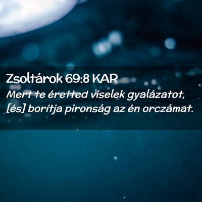 Picture 02 - Zsoltárok 69:8 KAR - Mert te éretted viselek gyalázatot, [és] - Bible Verse Picture