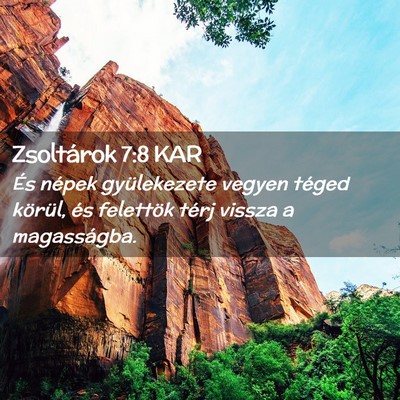 Picture 02 - Zsoltárok 7:8 KAR - És népek gyülekezete vegyen téged körül, - Bible Verse Picture