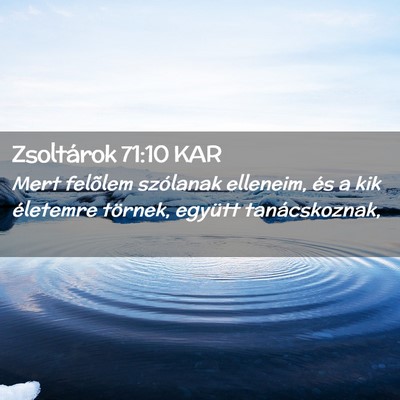 Picture 02 - Zsoltárok 71:10 KAR - Mert felõlem szólanak elleneim, és a kik - Bible Verse Picture