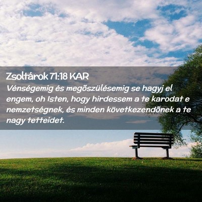 Picture 02 - Zsoltárok 71:18 KAR - Vénségemig és megõszülésemig se hagyj el - Bible Verse Picture