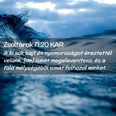 Picture 02 - Zsoltárok 71:20 KAR - A ki sok bajt és nyomorúságot éreztettél - Bible Verse Picture