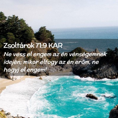 Picture 02 - Zsoltárok 71:9 KAR - Ne vess el engem az én vénségemnek idején; - Bible Verse Picture