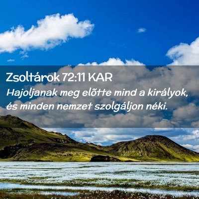 Picture 02 - Zsoltárok 72:11 KAR - Hajoljanak meg elõtte mind a királyok, és - Bible Verse Picture