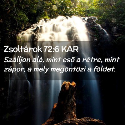 Picture 02 - Zsoltárok 72:6 KAR - Szálljon alá, mint esõ a rétre, mint zápor, - Bible Verse Picture