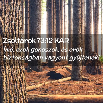 Picture 02 - Zsoltárok 73:12 KAR - Ímé, ezek gonoszok, és örök biztonságban - Bible Verse Picture