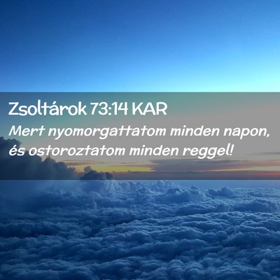Picture 02 - Zsoltárok 73:14 KAR - Mert nyomorgattatom minden napon, és - Bible Verse Picture