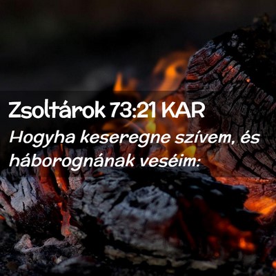 Picture 02 - Zsoltárok 73:21 KAR - Hogyha keseregne szívem, és háborognának - Bible Verse Picture