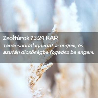 Picture 02 - Zsoltárok 73:24 KAR - Tanácsoddal igazgatsz engem, és azután - Bible Verse Picture