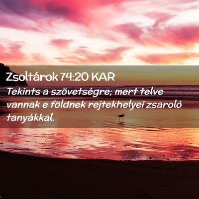 Picture 02 - Zsoltárok 74:20 KAR - Tekints a szövetségre; mert telve vannak e - Bible Verse Picture