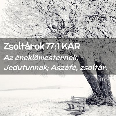 Picture 02 - Zsoltárok 77:1 KAR - Az éneklõmesternek, Jedutunnak; Aszáfé, - Bible Verse Picture