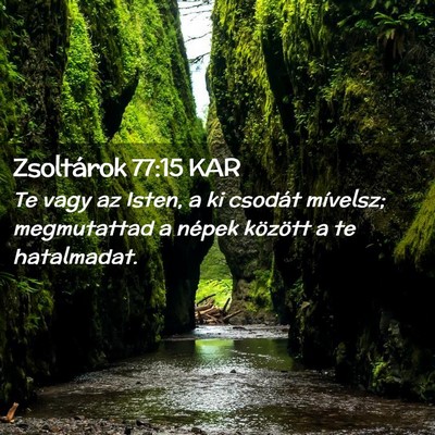 Picture 02 - Zsoltárok 77:15 KAR - Te vagy az Isten, a ki csodát mívelsz; - Bible Verse Picture