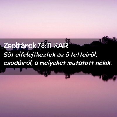 Picture 02 - Zsoltárok 78:11 KAR - Sõt elfelejtkeztek az õ tetteirõl, - Bible Verse Picture