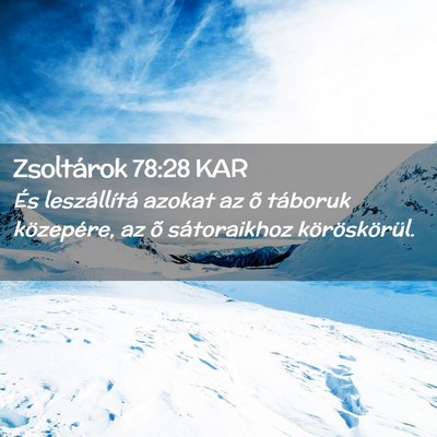 Picture 02 - Zsoltárok 78:28 KAR - És leszállítá azokat az õ táboruk - Bible Verse Picture