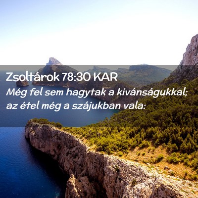 Picture 02 - Zsoltárok 78:30 KAR - Még fel sem hagytak a kivánságukkal; az étel - Bible Verse Picture