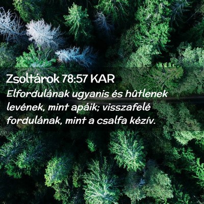 Picture 02 - Zsoltárok 78:57 KAR - Elfordulának ugyanis és hûtlenek levének, - Bible Verse Picture