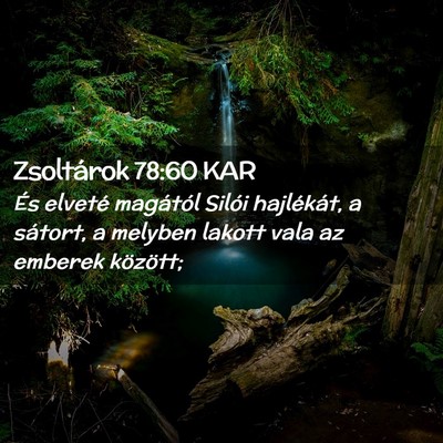 Picture 02 - Zsoltárok 78:60 KAR - És elveté magától Silói hajlékát, a - Bible Verse Picture