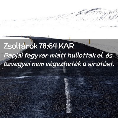 Picture 02 - Zsoltárok 78:64 KAR - Papjai fegyver miatt hullottak el, és özvegyei - Bible Verse Picture