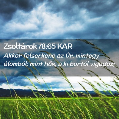 Picture 02 - Zsoltárok 78:65 KAR - Akkor felserkene az Úr, mintegy álomból; mint - Bible Verse Picture