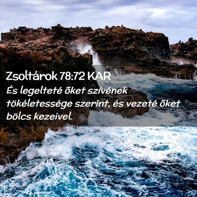 Picture 02 - Zsoltárok 78:72 KAR - És legelteté õket szívének tökéletessége - Bible Verse Picture