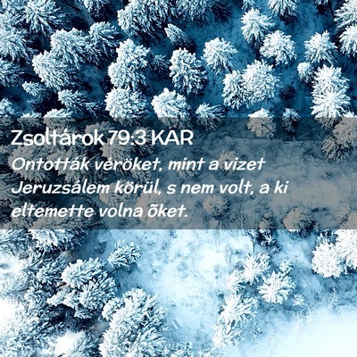 Picture 02 - Zsoltárok 79:3 KAR - Ontották véröket, mint a vizet Jeruzsálem - Bible Verse Picture