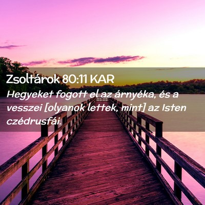 Picture 02 - Zsoltárok 80:11 KAR - Hegyeket fogott el az árnyéka, és a vesszei - Bible Verse Picture