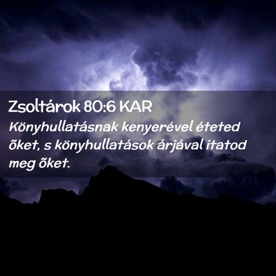 Picture 02 - Zsoltárok 80:6 KAR - Könyhullatásnak kenyerével éteted õket, s - Bible Verse Picture