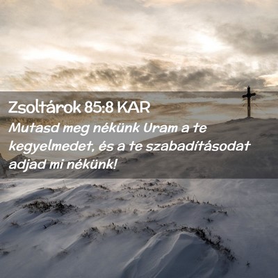 Picture 02 - Zsoltárok 85:8 KAR - Mutasd meg nékünk Uram a te kegyelmedet, és a - Bible Verse Picture