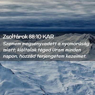 Picture 02 - Zsoltárok 88:10 KAR - Szemem megsenyvedett a nyomorúság miatt; - Bible Verse Picture