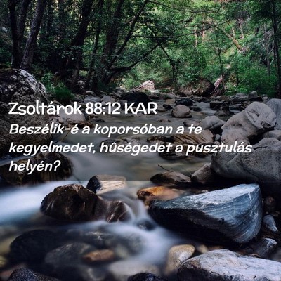 Picture 02 - Zsoltárok 88:12 KAR - Beszélik-é a koporsóban a te kegyelmedet, - Bible Verse Picture