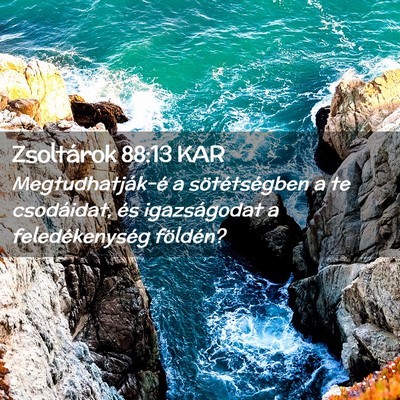 Picture 02 - Zsoltárok 88:13 KAR - Megtudhatják-é a sötétségben a te - Bible Verse Picture