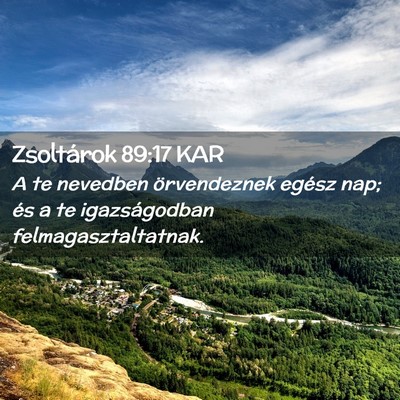Picture 02 - Zsoltárok 89:17 KAR - A te nevedben örvendeznek egész nap; és a te - Bible Verse Picture