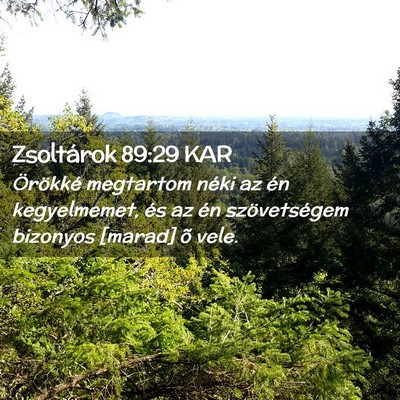 Picture 02 - Zsoltárok 89:29 KAR - Örökké megtartom néki az én kegyelmemet, és - Bible Verse Picture