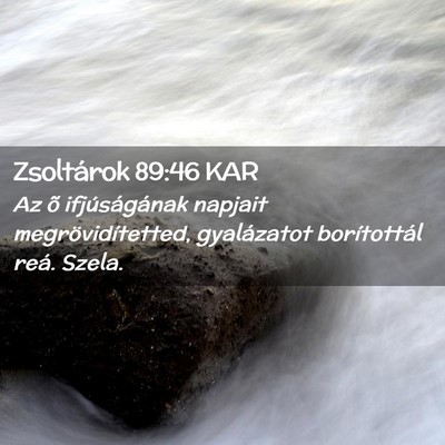 Picture 02 - Zsoltárok 89:46 KAR - Az õ ifjúságának napjait megrövidítetted, - Bible Verse Picture