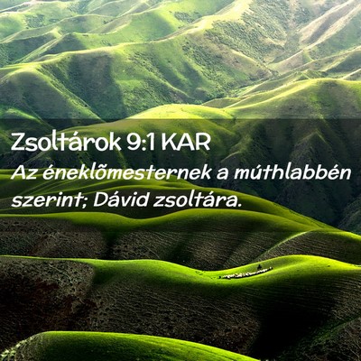 Picture 02 - Zsoltárok 9:1 KAR - Az éneklõmesternek a múthlabbén szerint; - Bible Verse Picture