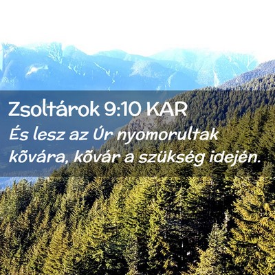 Picture 02 - Zsoltárok 9:10 KAR - És lesz az Úr nyomorultak kõvára, kõvár a - Bible Verse Picture