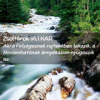 Picture 02 - Zsoltárok 91:1 KAR - Aki a Felségesnek rejtekében lakozik, a - Bible Verse Picture