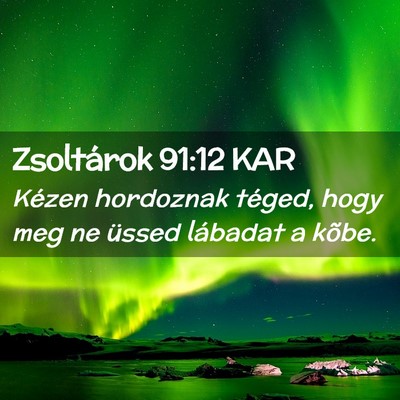 Picture 02 - Zsoltárok 91:12 KAR - Kézen hordoznak téged, hogy meg ne üssed - Bible Verse Picture