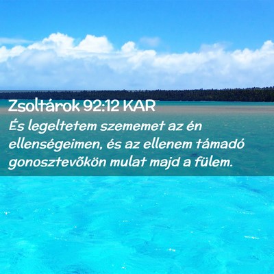 Picture 02 - Zsoltárok 92:12 KAR - És legeltetem szememet az én ellenségeimen, - Bible Verse Picture